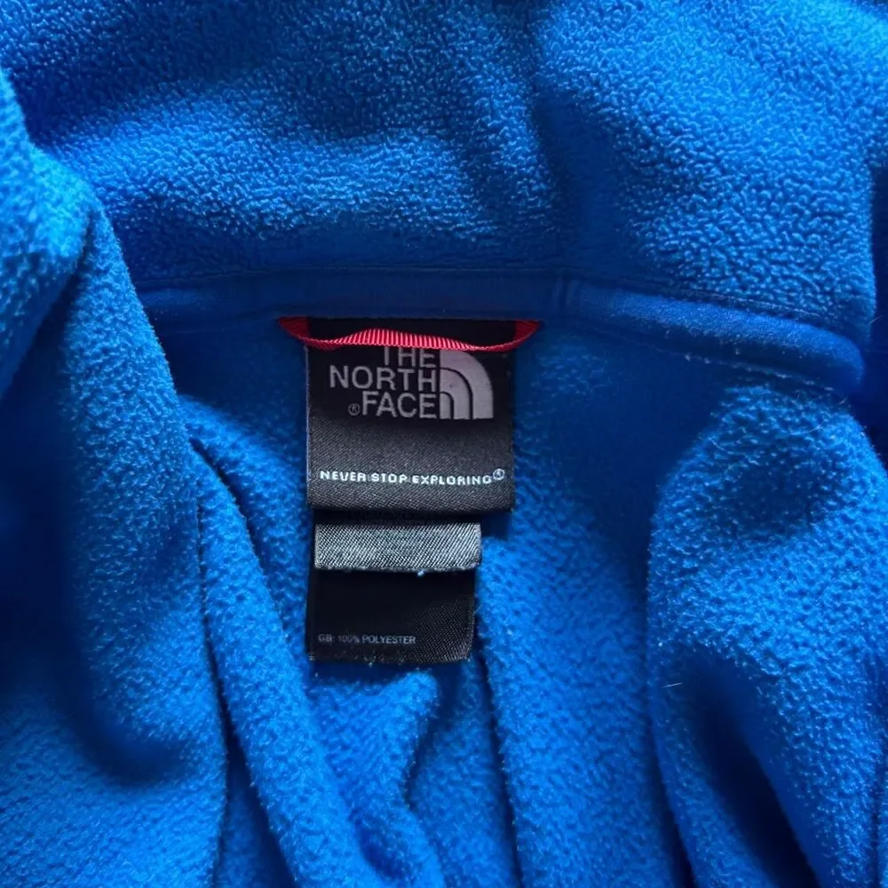 The North Face unisex Blue Polartec Fleece Zip Pullover SM gorpcore hiking y2k